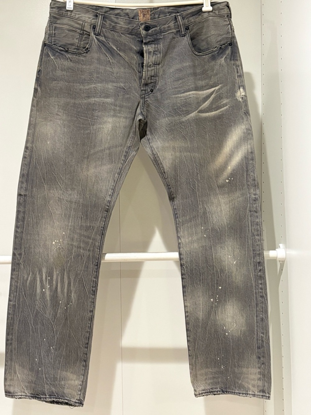 PRPS Men's Faded Gray Straight Jeans Barracuda 40x32
